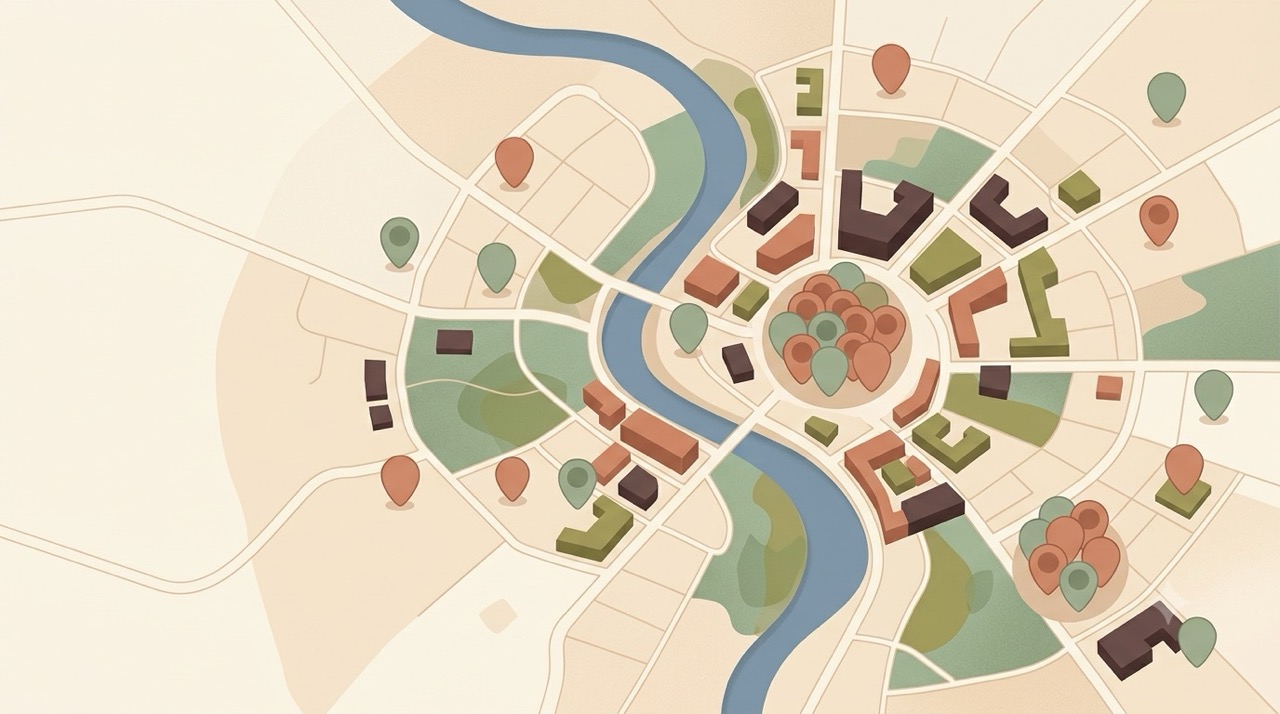 Mapa i klastry ofert